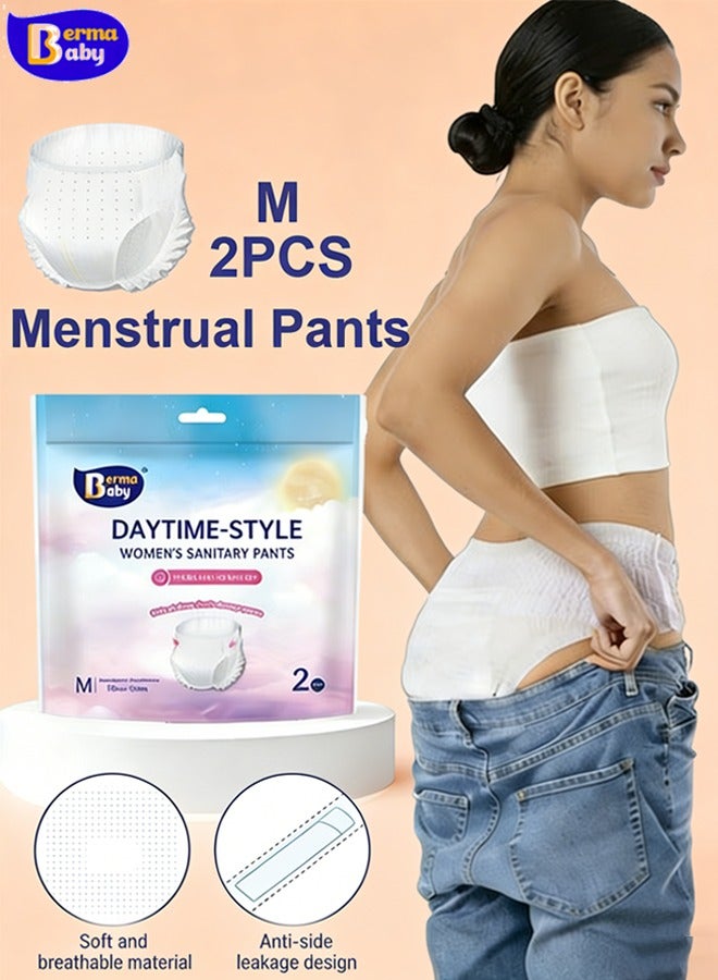 Berma Baby Disposable menstrual panties, 2-pack M ultra-thin breathable daytime menstrual panties, plus size, soft and skin-friendly. - Image 1
